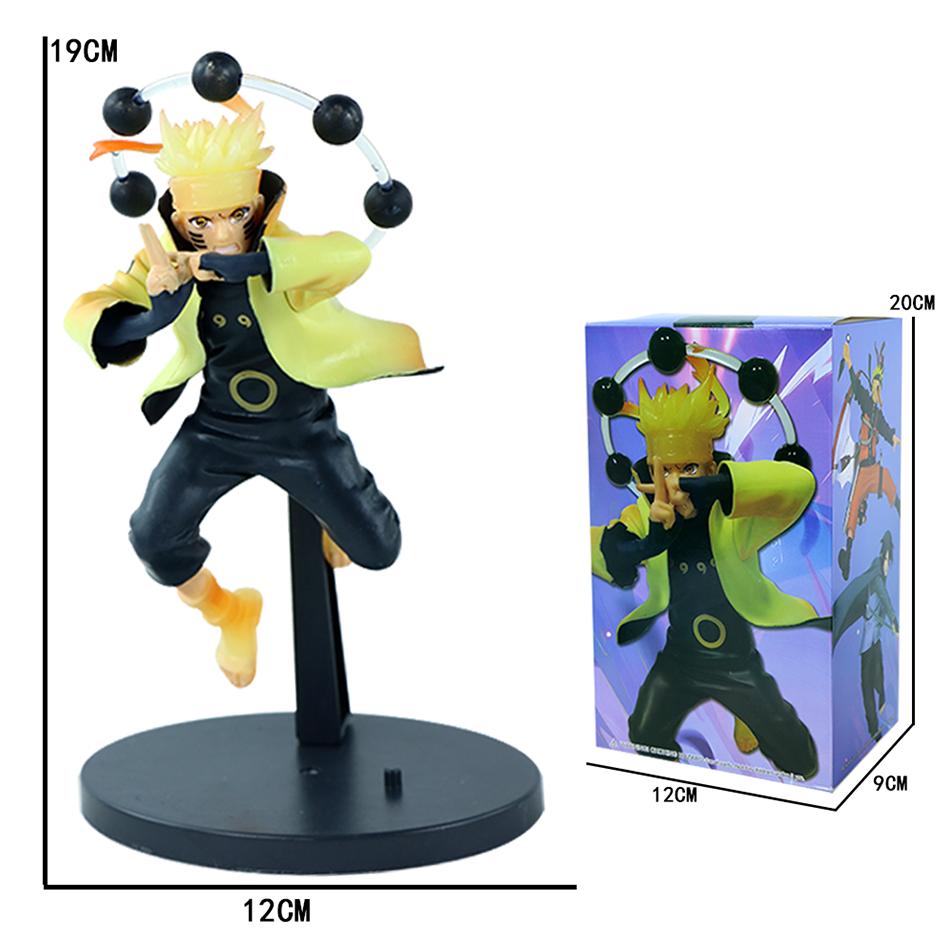 18-20Cm Anime Naruto Sasuke Kakashi Uzumaki Gaara Action Figures Cartoon Pvc Collectiable Model Toys Kids Boys Birthday Gifts