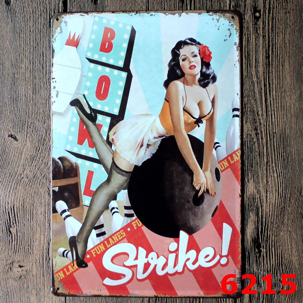 Retro Casino Tinplate Decorative Painting for Bar or KTV 