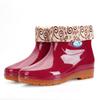 New Leisure rain boots women Low-Heeled Round Toe Shoes Waterproof Middle Tube Rain Boots chaussures femmes 698