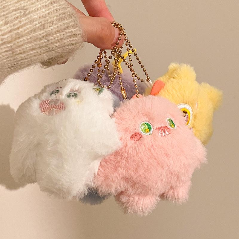 Cartoon Plush Monster Doll Keychain - Cute Prank Accessory & Small Gift