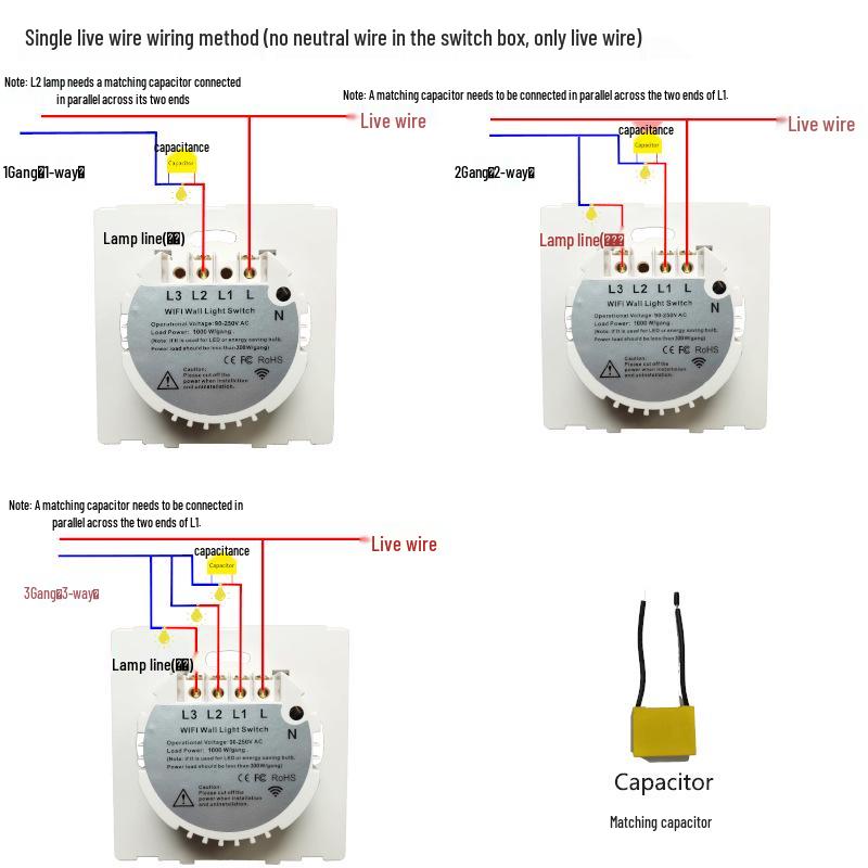 Tuya Smart WiFi Touch Switch with Universal Alexa & Google Voice Control