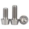 M3 X 4 5 6 8 10 12 14 16 18 20 22mm TC4 GR5 Titanium Alloy UFO Cone Head Screw Bolts Hex Socket For Model Aircraft Car DIY