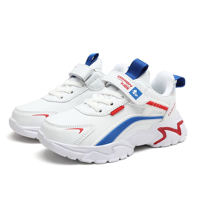 Fashion Children's Leather Sneakers Sport Kids Boys Girls Casual Shoes Breathable Non Slip School Walkiing Footwear