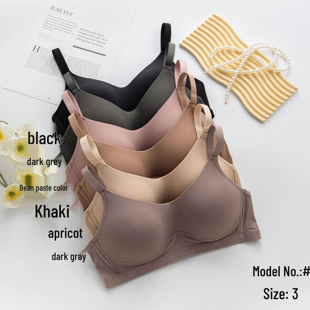 Soft Wire-Free Push-Up Bra for Small Chest - Anti-Sagging, Breathable, Thin Cup with Side Support