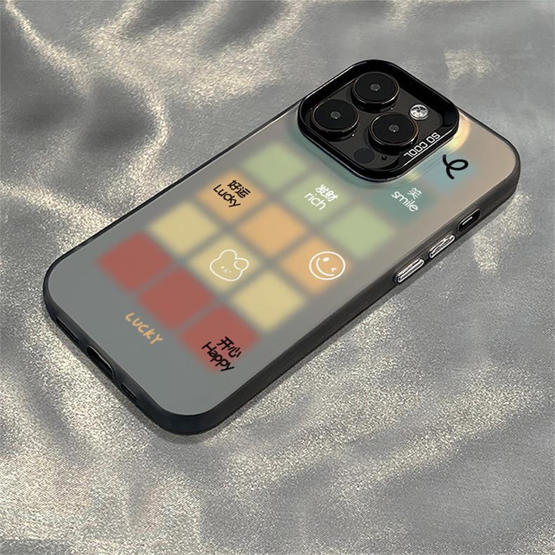 

Happy and Good Luck for IPhone16/15 Pro Yuanqi 1411 Mobile Phone Case 12 for Apple 13 Protective Case 8 For Apple 6