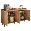 Mobile da cucina, Credenza con 4 ante e ripiani regolabili, Mobile contenitore per sala da pranzo e soggiorno, 140 x 40 x 84 cm