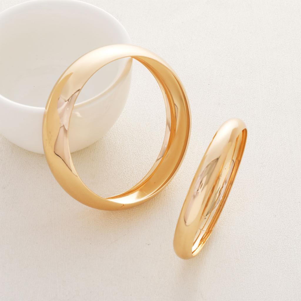 Jewelry Fashion Exaggerated Metal Arc Plain Ring Bracelet Bracelet Wide Face Multi-Layer Simple Bracelet