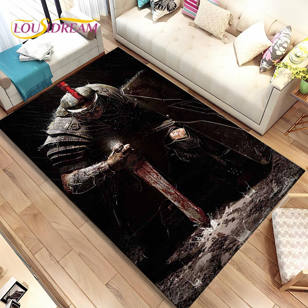 Cavalier Knight Templar Crusaders Games Area Rug,Carpet Rug for Home Living Room Bedroom Sofa Doormat Decor,Non-slip Floor Mat