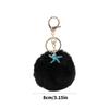 Soft Plush Starfish Keychain Accessory Durable Starfish Furry Sphere Keychain Key Chain Accessory for Fashion Lovers