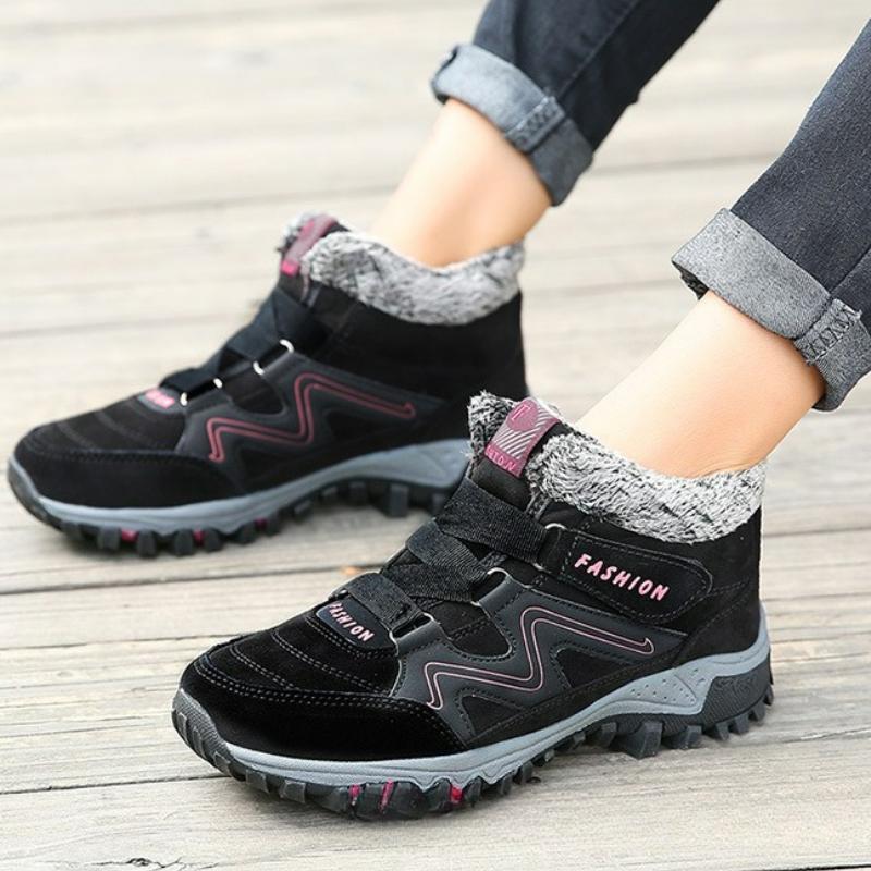 Fashion Winter Women Boots Outdoor Cotton Shoes Plush Platform Sneakers Wear-resistant Couple Snow Boots Ankle Boot Zapatillas De Mujer