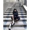 Korean Style Chic Waist-Cinching Woolen Coat - Long-Sleeved Padded Jacket for Women