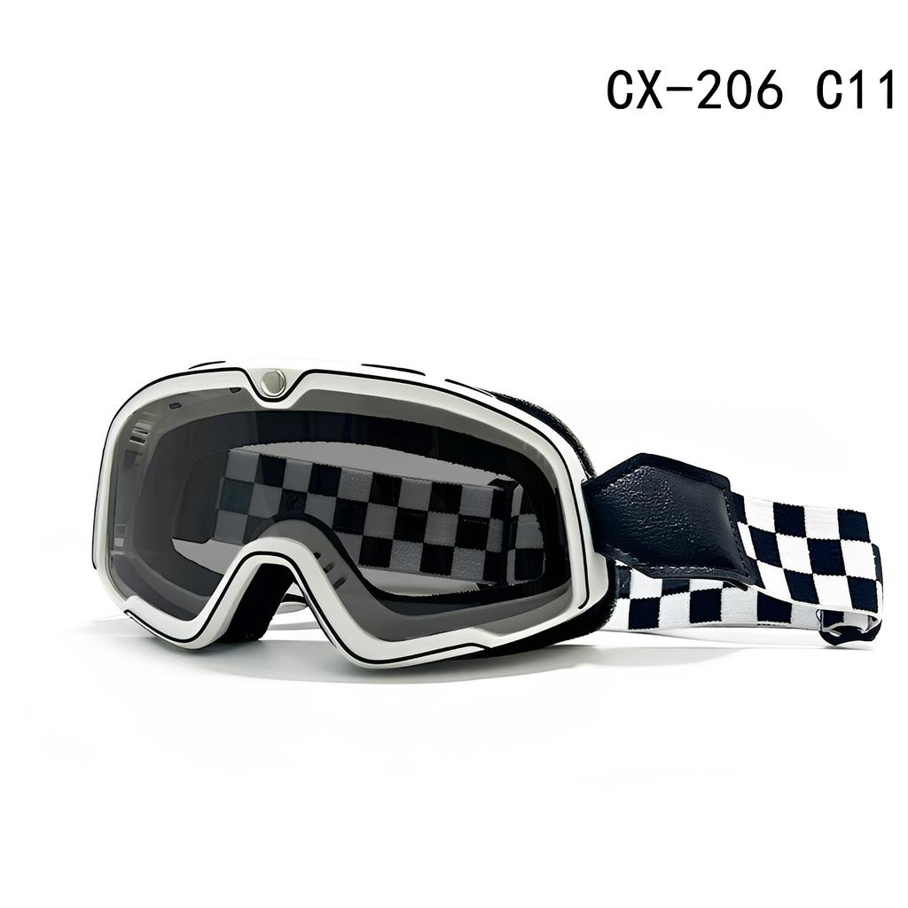 Vintage-Schutzbrille Harley-Motorradbrille Winddicht Sand Lokomotive Geländefahrt Halbschalenhelm 3/4 Helm Brille