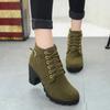 Autumn High-top Women's High Heels Fashion Comfortable Thick-heeled Women Boots Simple Womens Party Casual Shoes  Trends