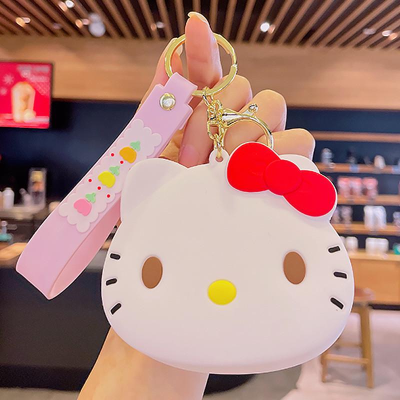 Adorable Sanrio Cartoon Soft Silicone Coin Purse For Kids And Students Keychain