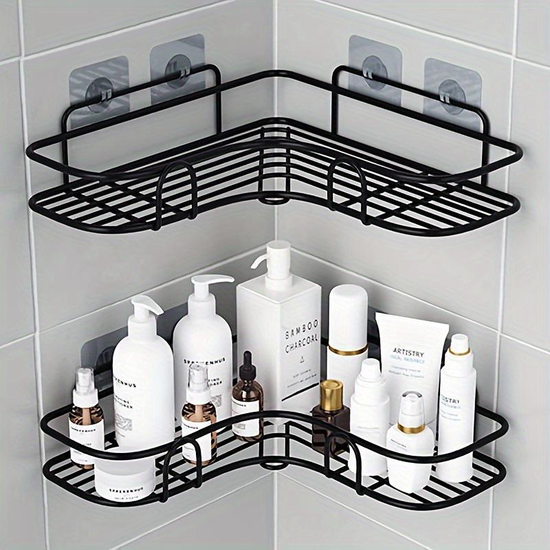 Corner Wall-Mounted No-Drill Bathroom Storage Rack