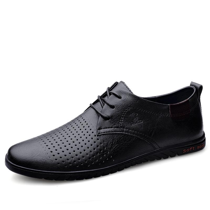 Elegantes Men Casual Shoes Business Leather Men Oxford Shoes Lace-Up Male Formal Wedding Footwear Classic Simple Loafers for Man