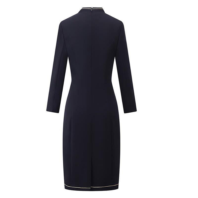 Elegant Black Qipao Style Professional Dress