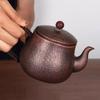Vintage Copper Coffee Pot,Hammer Texture Weave Handle 500 ml With lid Heat Resistant Filter Water Kettle,Handcrafted Teapot