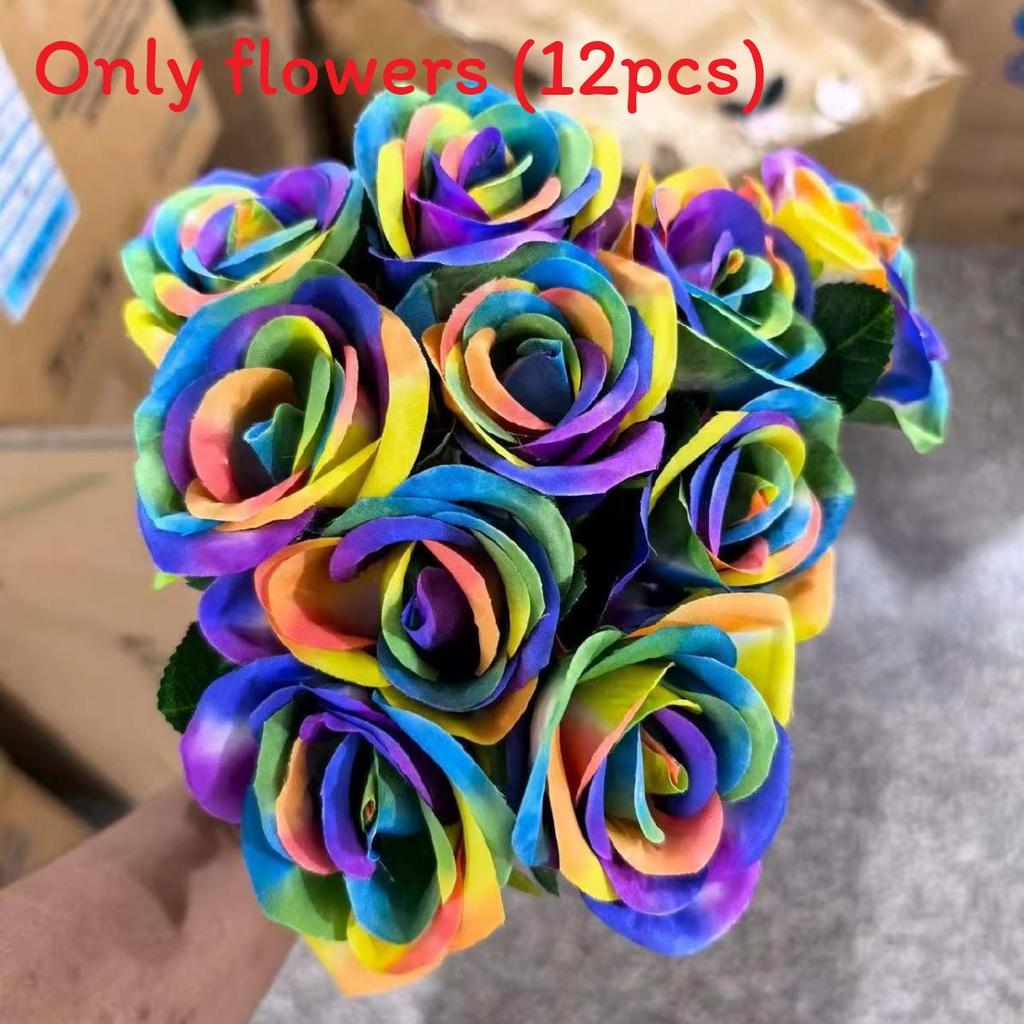 Gothic Style Silk Rose Artificial Flower With Curved Stem For Wedding And Party Arrangements
