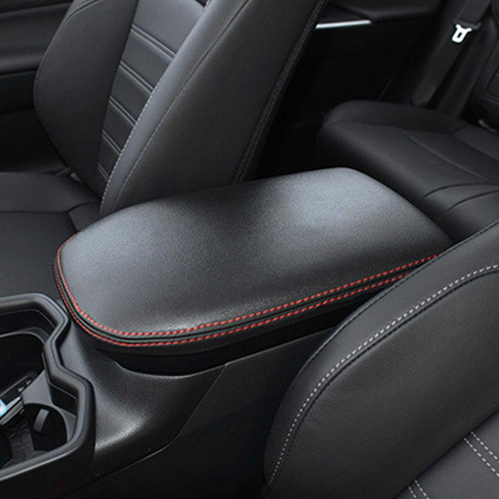 For Toyota RAV4 AX50     2024 Microfiber Leather Car Armrest Box Protector Cover Central Control Accessories Black red thread