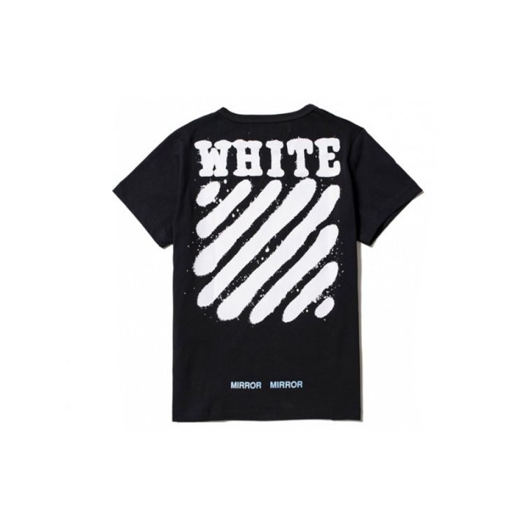 

OFF-WHITE Футболка Diag Spray Черная мужская уличная одежда OMAA002G20JER0111001 XXS