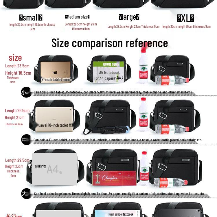 Men's Waterproof Oxford Cloth Crossbody Bag - Fashionable Business Shoulder Bag with Charging Feature