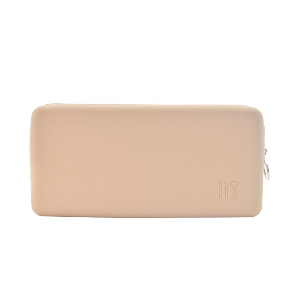 Rectangle Makeup Brush Case Portable Toiletries Purse Silicone Cosmetic Bag  Headphone Bag