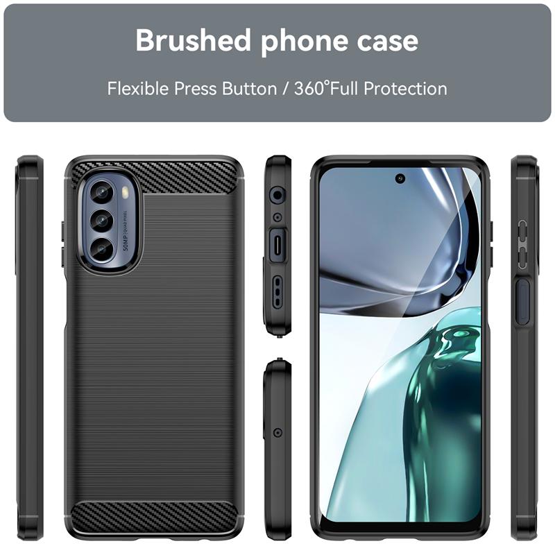 For Cover Motorola Moto G62 5G Case For Moto G62 5G Bumper Silicone Carbon Fiber Case For Moto G62 G32 G52 G82 G22 E22 E32 G60S
