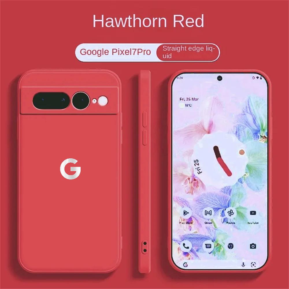 Ultra Slim Liquid Silicone Phone Case for Google Pixel 10 9 Pro XL 8 7 6 A Pro Wireless Charging Shockproof Protector Back Cover