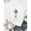European Size Women's Casual Short Sleeve T-Shirt with Butterfly & Love Script Graphic Print, Round Neck Breathable Summer Tee, Casual Attire