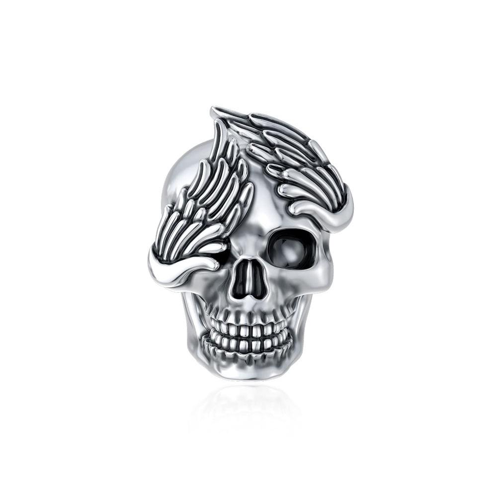 S925 Silver Halloween DIY Skull Pendant Jewelry Accessories Handmade Necklace Charm
