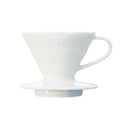 V60 Dripper 01 Ceramic White Cup Coffee Hand Drip Coffee Maker Made In Japan Pour-Over 1-2 VDCR-01-W