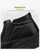 Men's High-Top Chelsea Ankle Boots - Slip-On, Leather, Casual Winter Workwear.