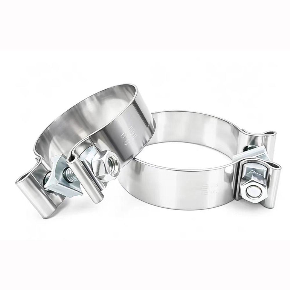 Stainless Steel Pipe Connection Hoop 40-76mm Steel Pipe Clamp Strong Hose Clamp