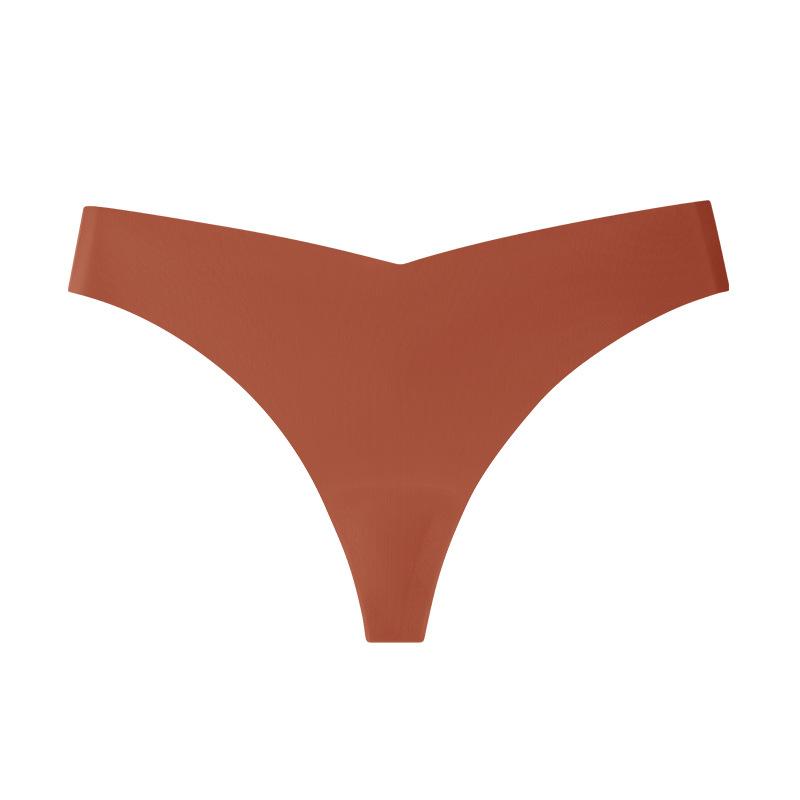 

Large Size Women s Ice Silk Silk Antibacterial Traceless Invisible Sport One Piece Thong Underwear 3XL