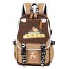 Capybara Flap Backpack with Pencil Case Fashion Casual Nylon Cute Bag Large Capacity Bookbag Animal Cartoon Daypack for Teens