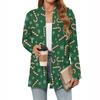 Women's Christmas Printed Lightweight Cardigan Long Sleeved Casual Loose Thin Fit With Pockets Cardigan Jacket