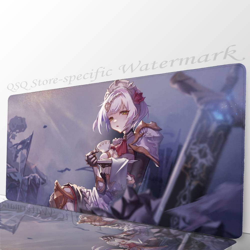 Noelle Anime G-Genshin Impact Mousepad Non-slip Suitable For Office Computers Laptops E-sports Game Desk Mats XXL Keyboard