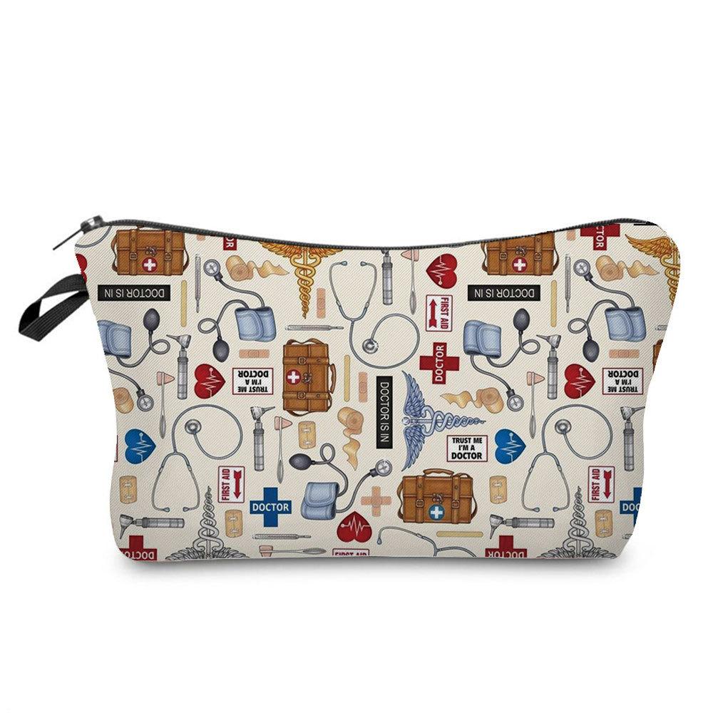Women Nurse Print Cosmetic Bag Toiletries Organize Travel Storage Case  6443