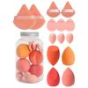 14-Piece Drift Bottle Makeup Sponge Set - Soft, Dual-Use for Dry & Wet Application