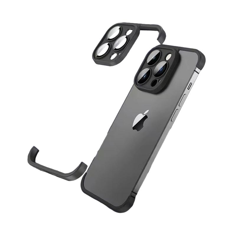 

Для IPhone 15 14 13 12 Pro True Bare Feel липкая рамка, универсальная пленка для объектива, чехол против падения For iPhone 11 чёрный