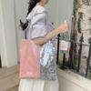 New popular glitter powder with silver sequins niche largecapacity commuting shoulder canvas bag handbag