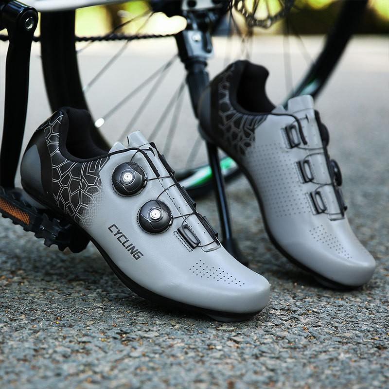 Men Women Cycling Shoes Road Mountain Bike Clipless Flat Pedal Lightweight Durable Rubber Sole