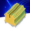 50Pcs Grounding Terminal Pure Copper DIN Rail Mounted Earth Terminal Block Yellow Green TYP USLKG‑3