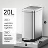 Foot Operated Bathroom Waste Bin Kitchen Living Room Garbage Storage Bucket Household Stainless Steel Garbage Can