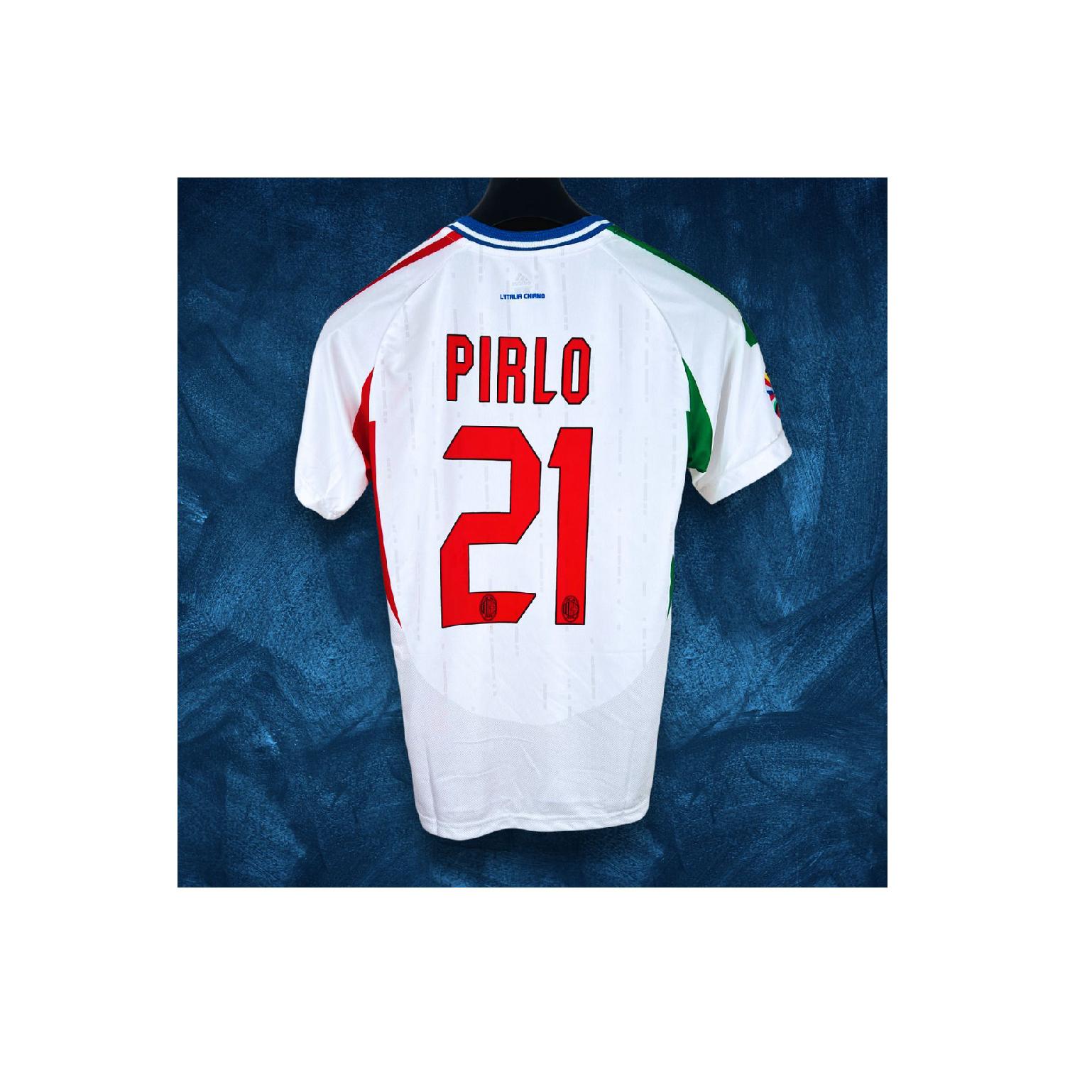 

Italy Euro2024 Pirlo Custom Design National Team White Adult Football Jersey S