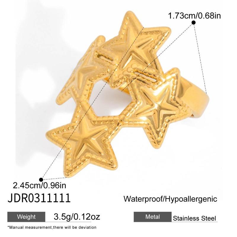 Titanium Steel Zirconium Ring - Luxurious and High-end Jewelry Finger Ring Made of Stainless Steel JDR0311111