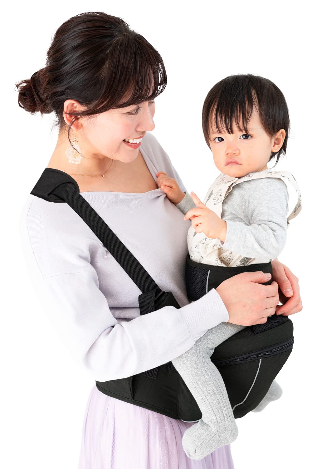 

Recommended by Childcare Hip Seat Baby Carrier Model with Safety Belt and Japanese Coperta Baby Carrier for Newborns Workers [Improved Instructions] чёрный