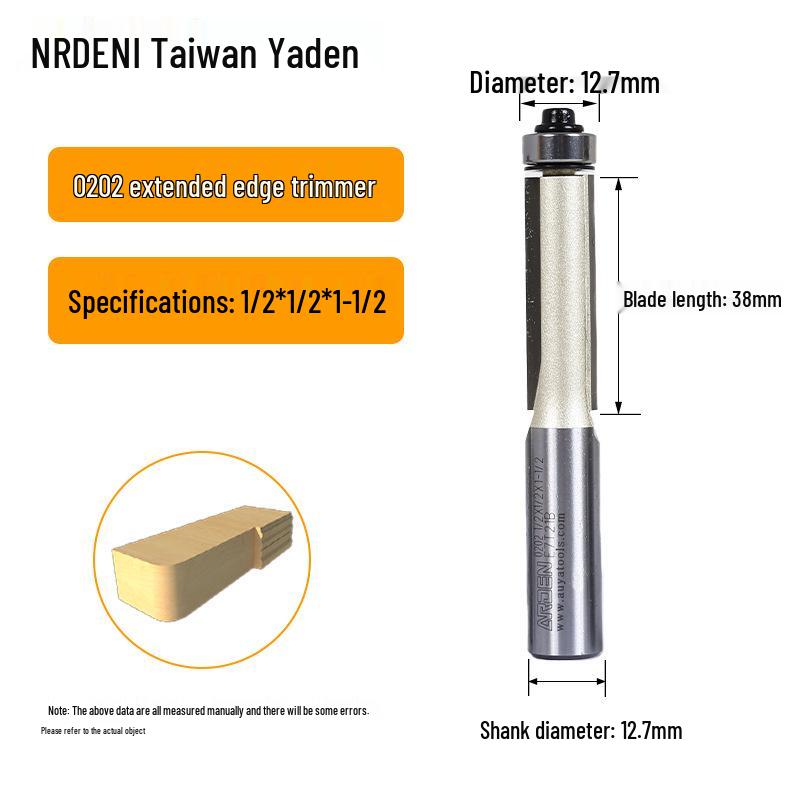 Yaden Woodworking Router Bit: Extended Bearing Edge Banding Burr Engraving Tool - Professional Grade Straight Knife.
