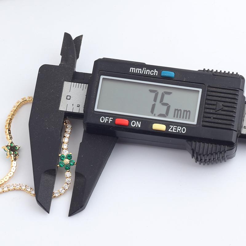 Iced Out Bling Rainbow Colorful Cubic Zirconia CZ Tennis Chain Women Charm Flower Choker Necklace Jewelry collares para mujer